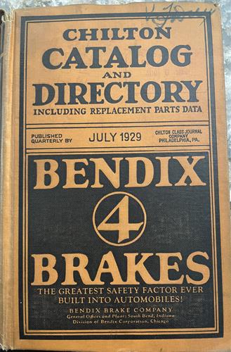 Chilton Catalog and Directory including replacement parts data July 1929